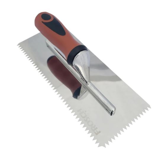 Stainless Steel V-Notch Trowel - 1/4"
