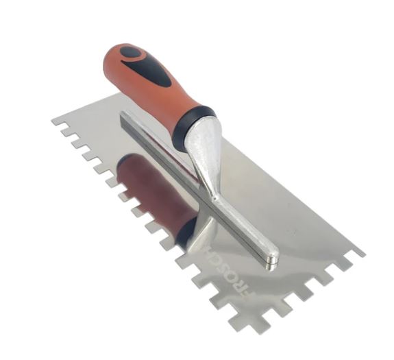 Stainless Steel Square Notch Trowel - 3/8" X 3/8"