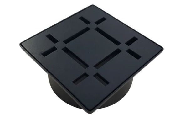 Shower Drain Grate Kit 4" Stainless Steel (Matte Black) - Dash Design