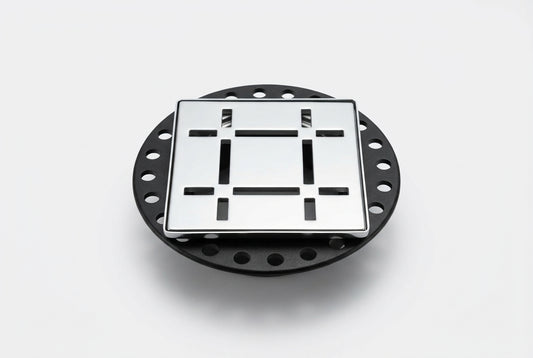 Shower Drain Grate Kit 4" Stainless Steel (Polished) - Dash Design