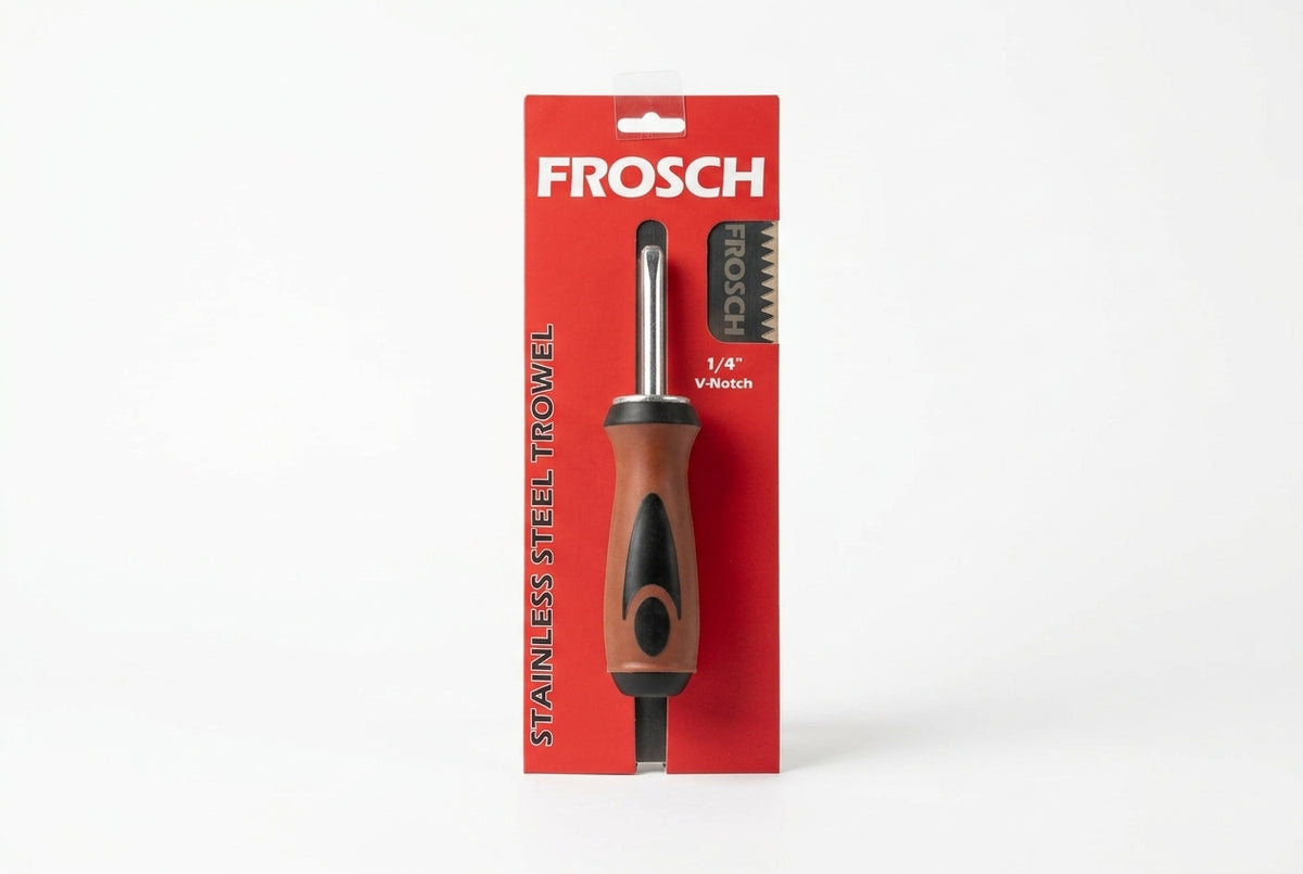 Stainless Steel V-Notch Trowel - 1/4"