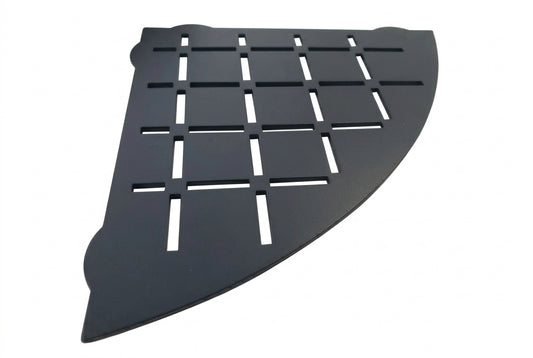 Stainless Steel Shower Shelf, Corner - Quadrant (Matte Black)