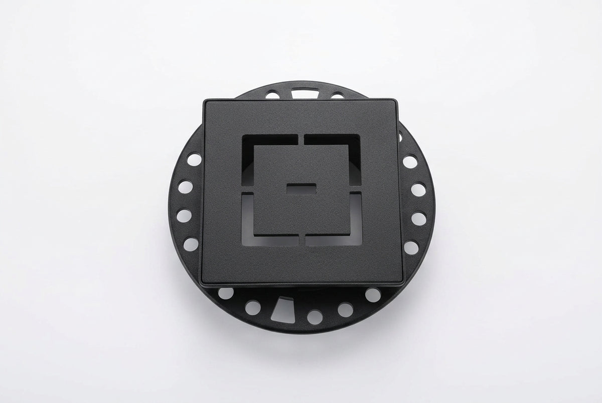 Shower Drain Grate Kit 4" Stainless Steel (Matte Black) - Box Design