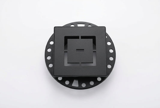 Shower Drain Grate Kit 4" Stainless Steel (Matte Black) - Box Design