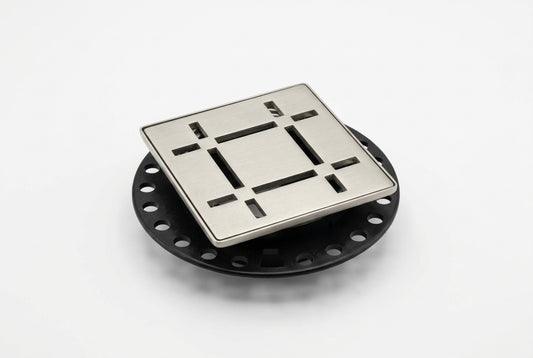 Shower Drain Grate Kit 4" Stainless Steel (Brushed) - Dash Design