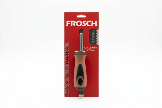 Stainless Steel V-Notch Trowel - 1/4" X 3/16"