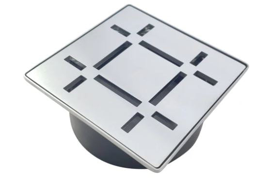 Shower Drain Grate Kit 4" Stainless Steel (Brushed) - Dash Design