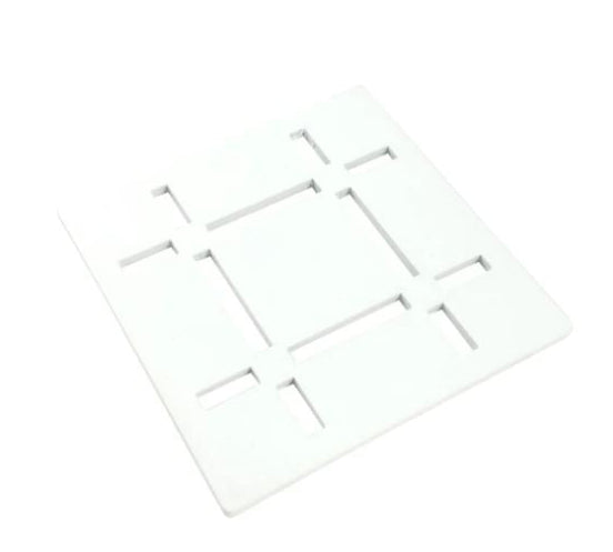 Shower Drain Grate Kit 4" Stainless Steel (White) - Dash Design