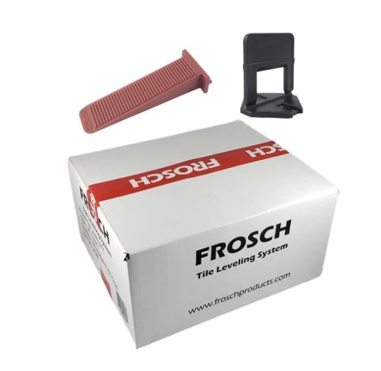 FROSCH Tile Leveling System Kit - 1/8" (3mm), 250 Clips & 100 Wedges