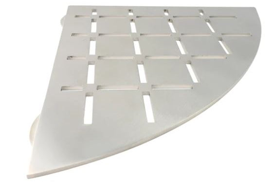 Stainless Steel Shower Shelf, Corner - Quadrant (Brushed)